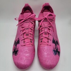 Under Armour Blur Smoke Suede 2.0 MC Football Cleats Mens SZ 13 Pink 3027978-601